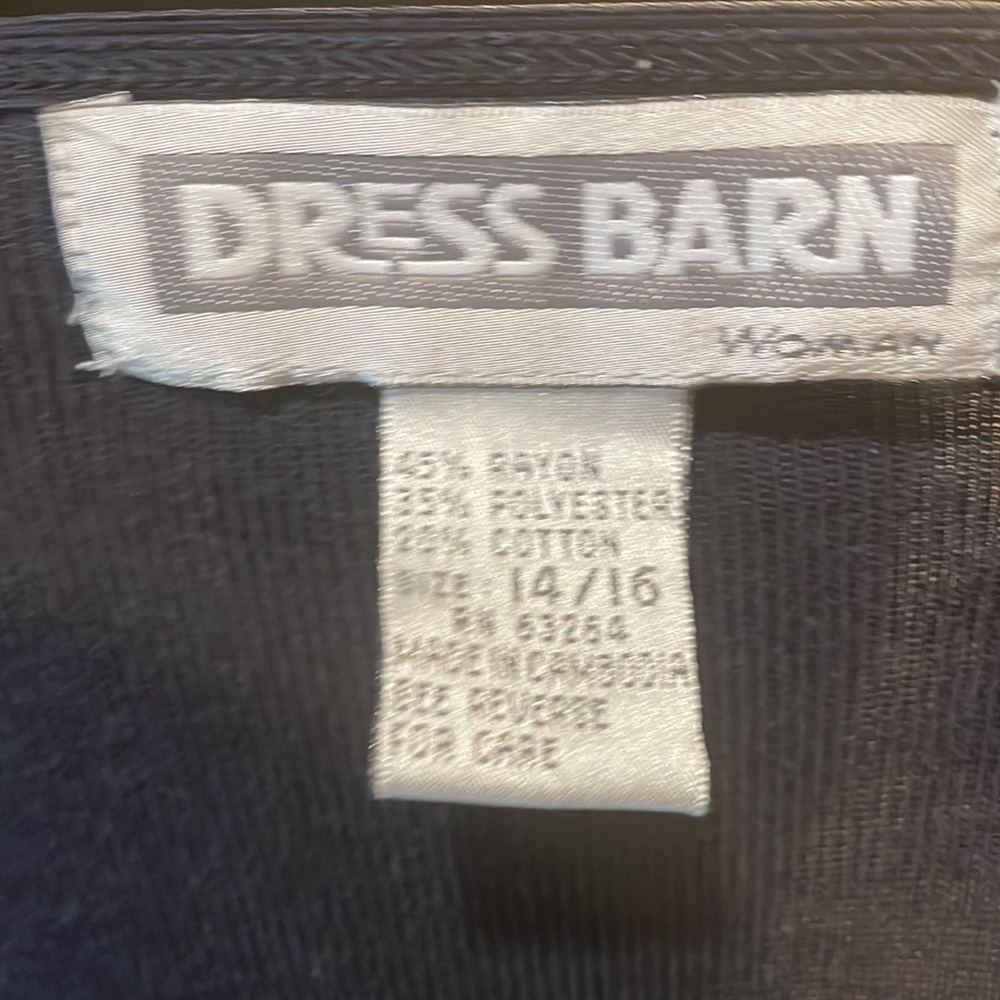 *Vintage Short Sleeved Navy Blue Top Size 14/16 Dress Barn - Picture 5 of 5